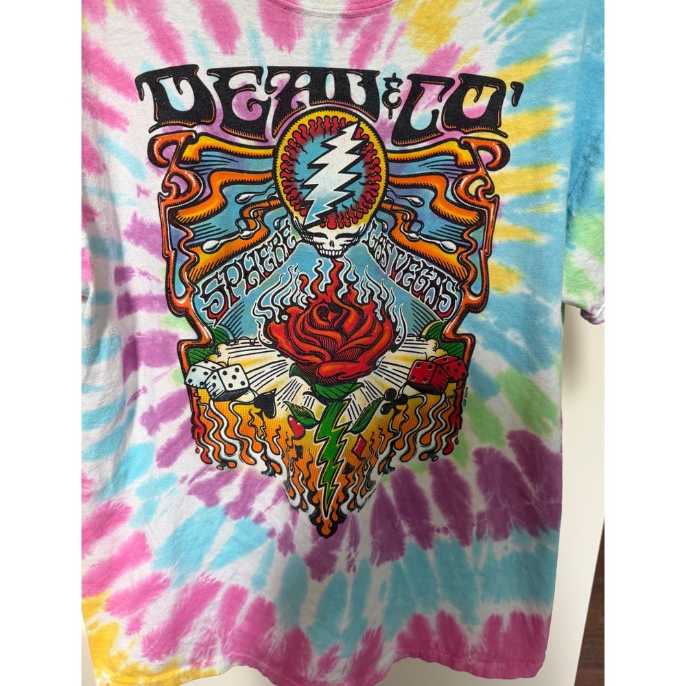 Dead & Co Sphere Las Vegas 2024 Tie Dye Shirt Liquid Blue Mens L Grateful Dead - Picture 2 of 7
